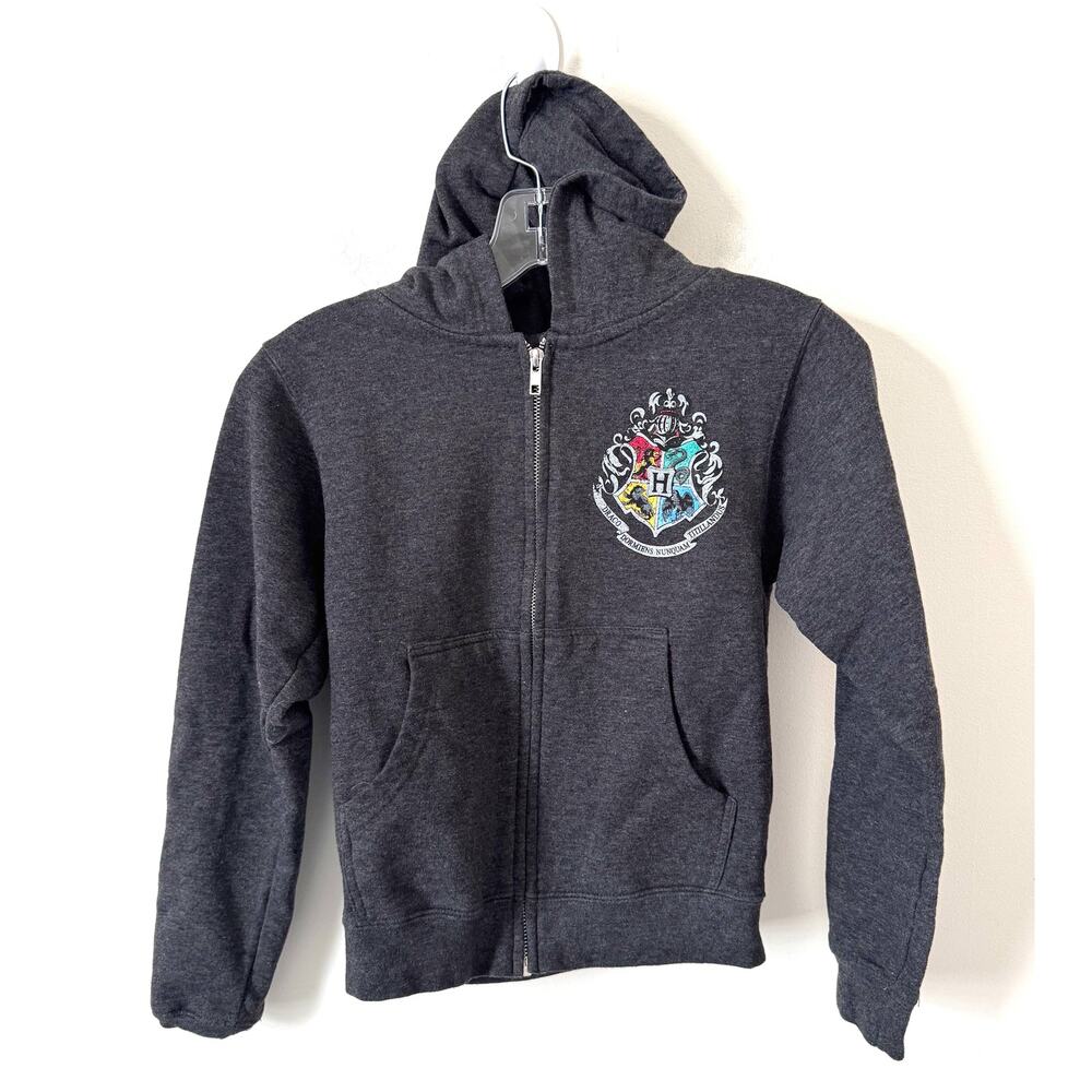 Universal Parks Official Harry Potter Hooded Sweatshirt Jacket Gray Kid's Small